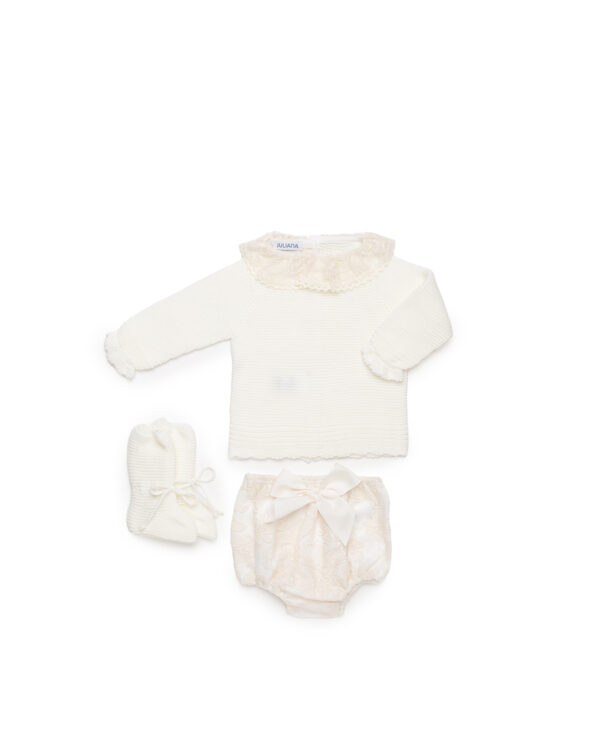 Conjunto bebe ranita y patucos
