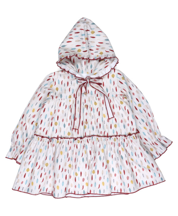 Vestido infantil con capucha  familia petalo