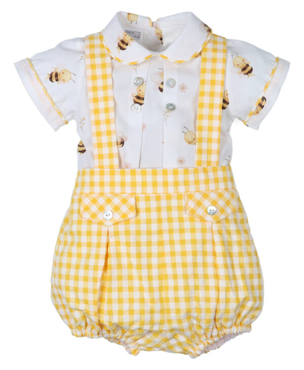 Conjunto pantalon  tirantes  abejas