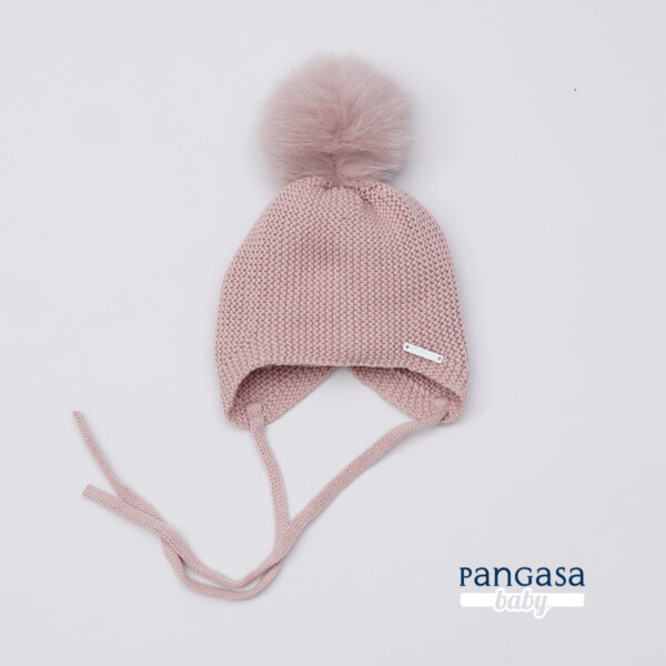 Gorro aviador rosa empolvado