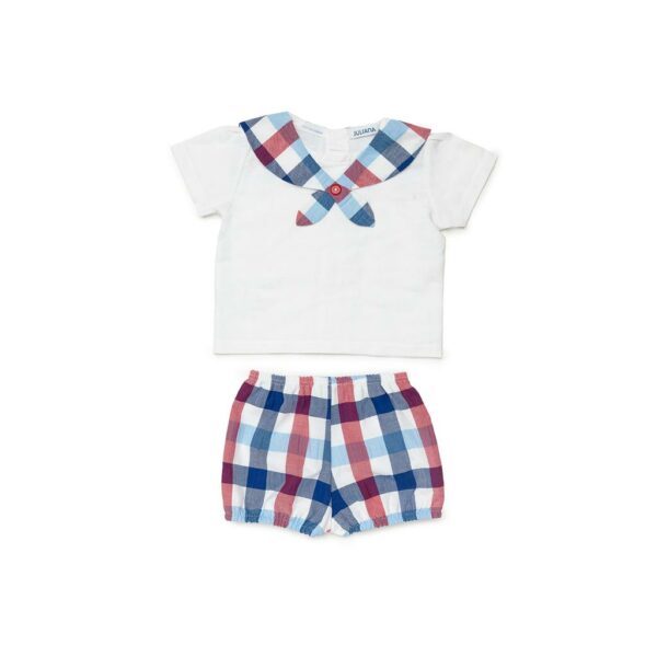 Conjunto camisa babero mod. cuadros