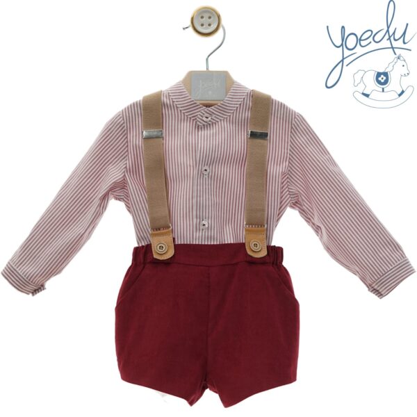 Conjunto pantalon tirantes y camisa fam. paisaje