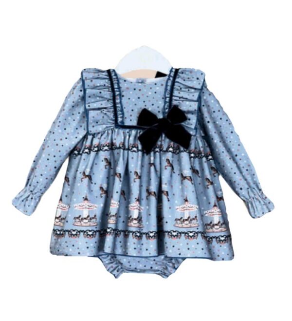Vestido con braguitas azul indigo mod. carrusel