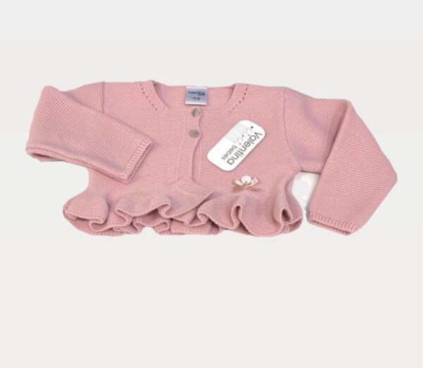 Chaqueta ondas  rosa empolvado