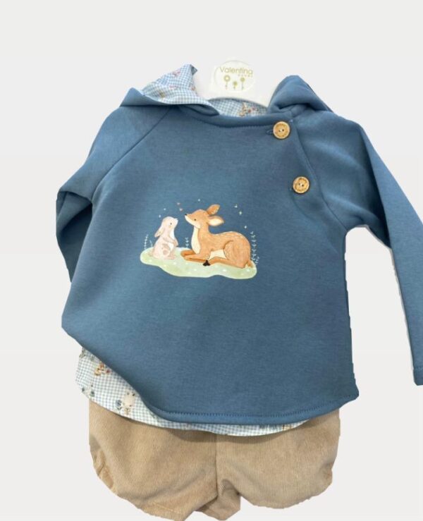 Conjunto tres piezas , sudadera mod. bambi