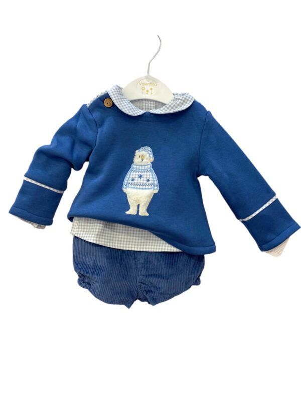 Conjunto tres piezas sudadera oso vichi
