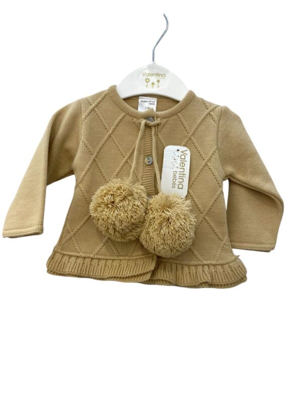 Rebeca larga con pompones unisex
