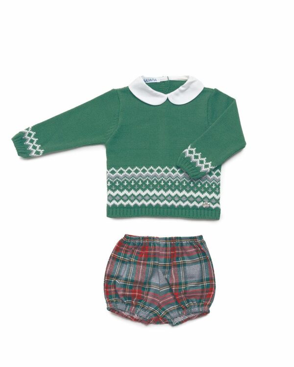 Conjunto ranita cuadros  fam. chispa