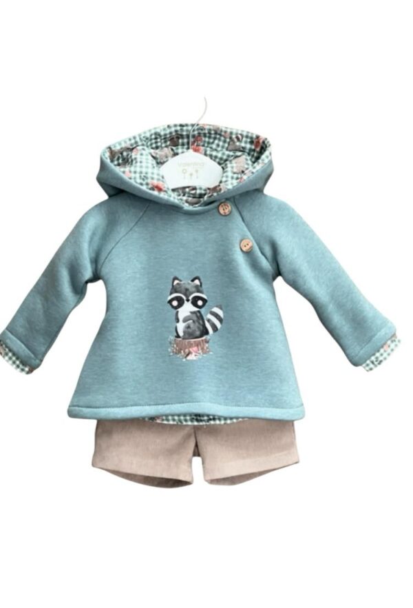 Conjunto tres piezas pantalon garden green