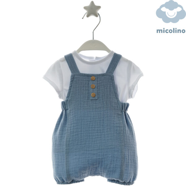 Conjunto camiseta peto azul BAMBULA