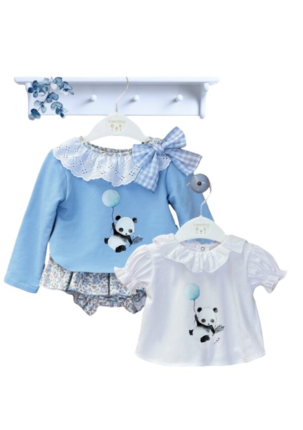 Conjunto 3piezas culotte Panda Mua Blue