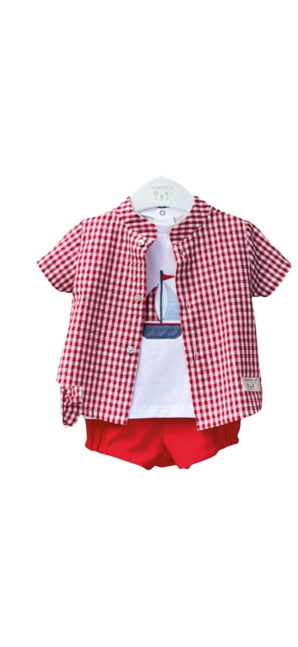 Conjunto 3piezas pantalon Boat Red