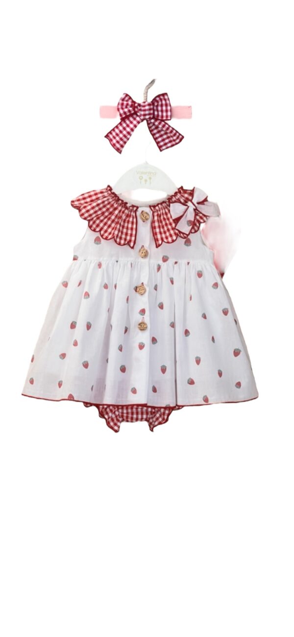 Vestido con braguitas strawberry white