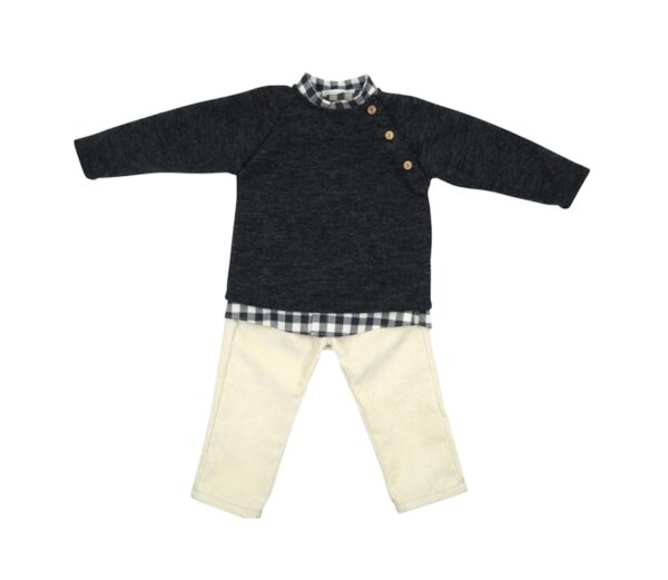 Conjunto jersey+pantalon+camisa NOIR