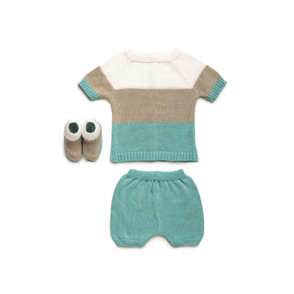 Conjunto ranita con patuco tricolor unisex