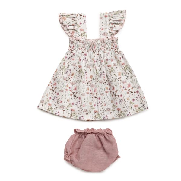Vestido tela flores fam. Siroco